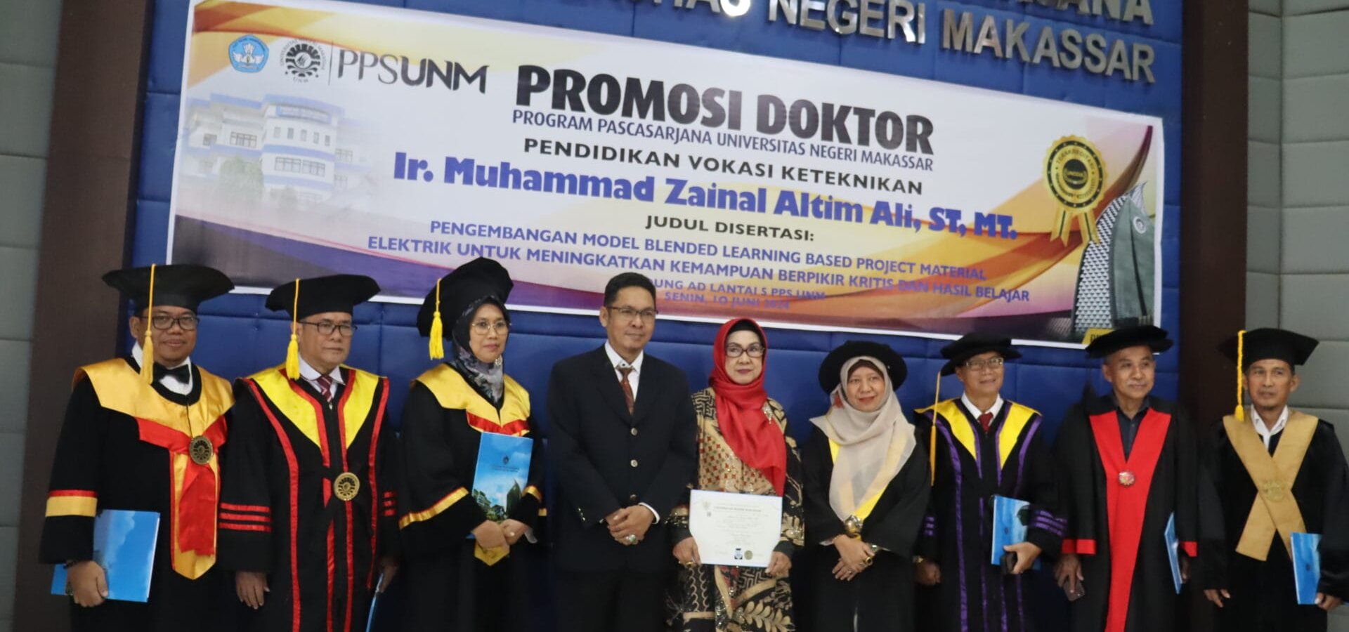 Promosi Doktor Ir. Muhammad Zainal Altim Ali: Pengembangan Model Blended Learning